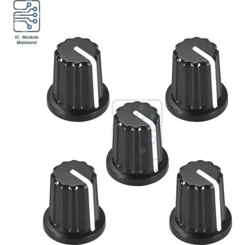 5PCS/Lot Dia. 6mm Thread Shaft Rotary Potentiometer Control Knob 18x16mm for Electric Guitar Acrylic Volume Tone Plastic Cap