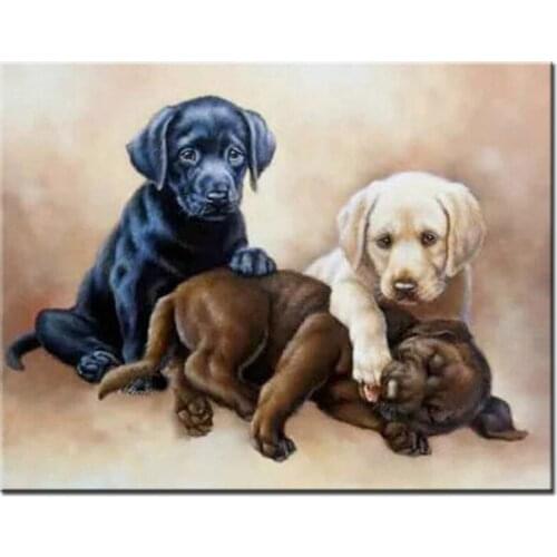 Dog Diamond Painting animal Pets DIY Diamond Embroidery puppy 5D Full Square round Mosaic diamond Picture decor