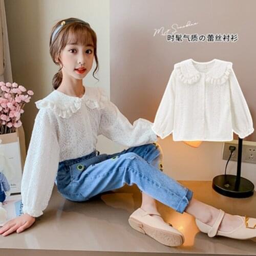 Baby Has White Blouses For Girls