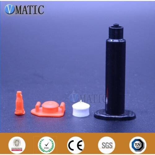 Free Shipping Wholesale 500 Sets Us Style Newest Dispenser Syringe 30cc/ml Black Pneumatic Dispensing Syringes With Stopper