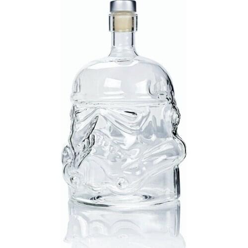 Whisky bottle white soldier glass jar wine bottle high boron glass bottle wine B 650 ml wine bottle for bar dropshipping