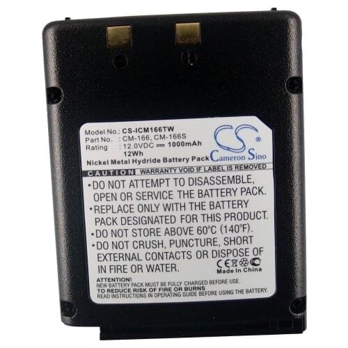 Cameron Sino 1000mAh Battery For Icom IC-A22 IC-A22E IC-A3 IC-A3E,CM-166 CM-166S