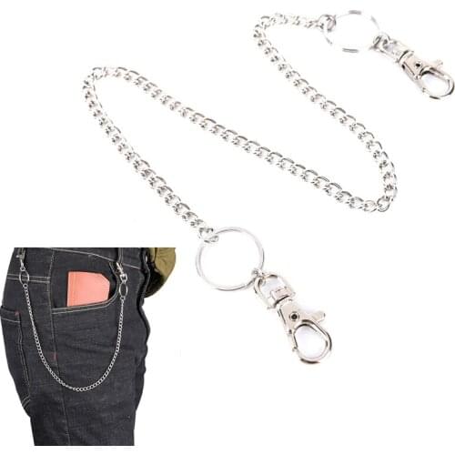 49cm Fashion Long Metal Wallet Belt Key Chain Rock Punk Trousers Keychain Hipster Jean Keychains HipHop Key Chains Jewelry