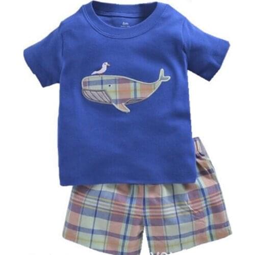 2020 Baby Clothes Set Whale Fashion Boys T-Shirt Short Pants 2-Pieces Clothing Suit Children Tee Shirts Outfit 100% Cotton Suit
