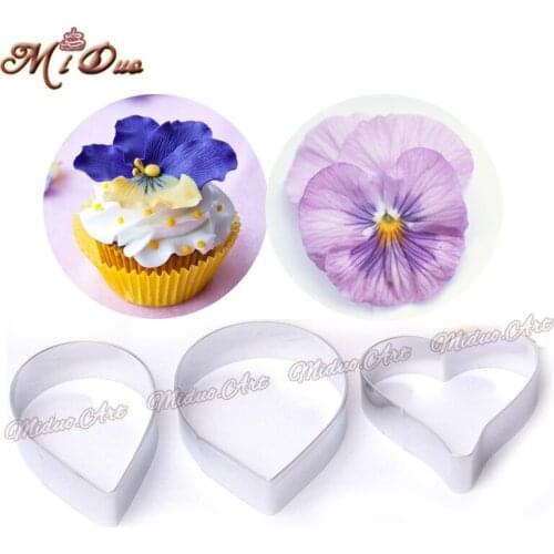 Gumpaste Viola Tricolor Flower Petal Crafts Cutter Gumpaste Flower Pansy Petals Stainless Steel Cutter