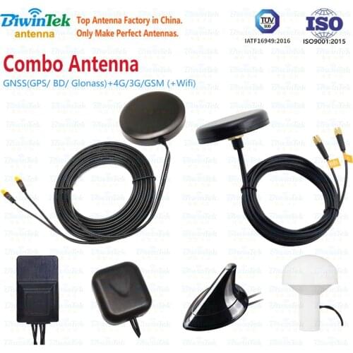 GPS BeiDou Glonass Galileo GNSS 4G Main Aux WIFI MIMO 234in1 Combination Receiver IP67 Waterproof SMA Fakra Combo Antenna GM224