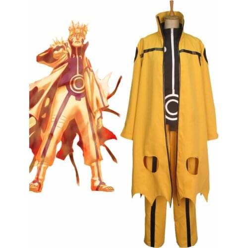 Uzumaki Narut Nine-Tails Chakra Mode Cosplay Costume