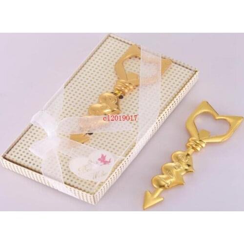 Creative wedding party banquet return small gift gift activity love shot through the heart beer opener