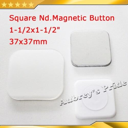 Square 37x37mm 100 Sets NEW Fridge Dialog Box Nd. Strong Magnetic Back Button Maker Supply Materials