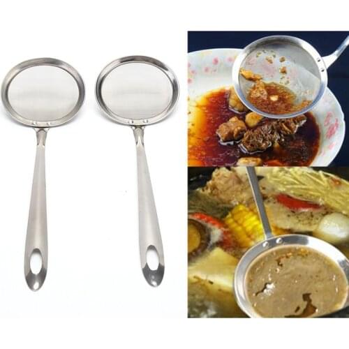 1PC Skimmer Spoon For Hot Pot Mesh Strainer Fat Oil Filters Skimming Grease Foam