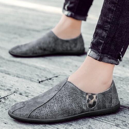 Men loafers Breathable Men Driving Shoes Spring Autumn New Style Breathable slip on Mens Peas Shoes men British Sneakers