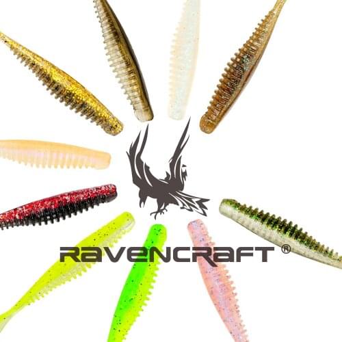 Ravencraft MADFRY 2.2/2.7/3.2/3.7inch Soft Lure Shad Silicone Grub Rubber Jig Swimbait Spinner Bait For Bass Trout Pike Fishing