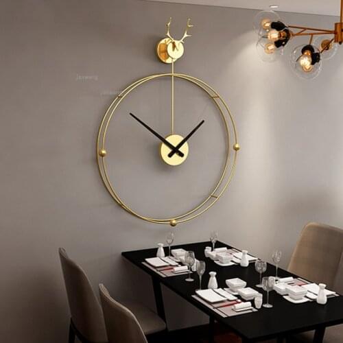 Bedroom Household Hotel Wall Clock Minimalist Study Office Decoration Watch Creative Living Room Sofa TV Background Wall Hanging
