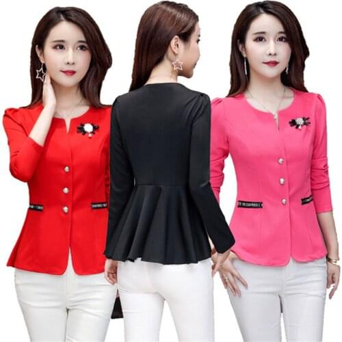 New female Blazer Women 2019 Corsage 4XL 5XL Plus Size Formal Lady Blazers Jackets for Woman Work Wear Coat Jaqueta Top Feminino