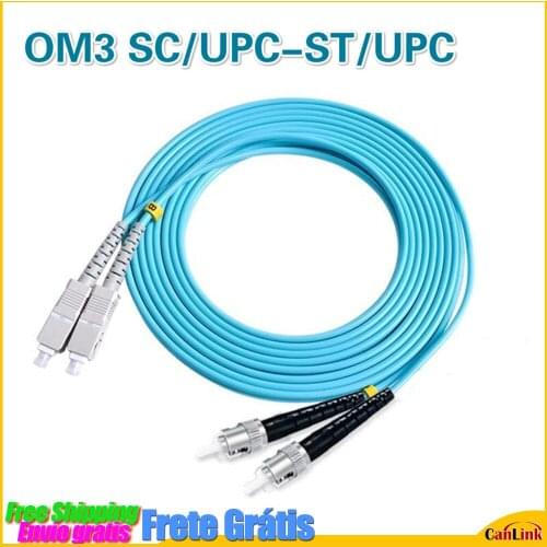 OM3 SC/UPC-ST/UPC Multi-Mode Fiber Cable Multimode Duplex Fiber Optical Jumper Patch Cord