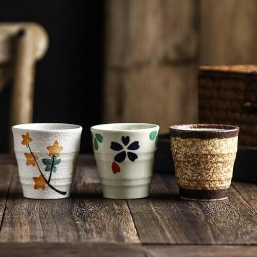 Drinkware Retro Tea Cup Decor Crafts Vintage Ceramic Water Cups Japanese Teacup Master Coffee Mug Container Teaware
