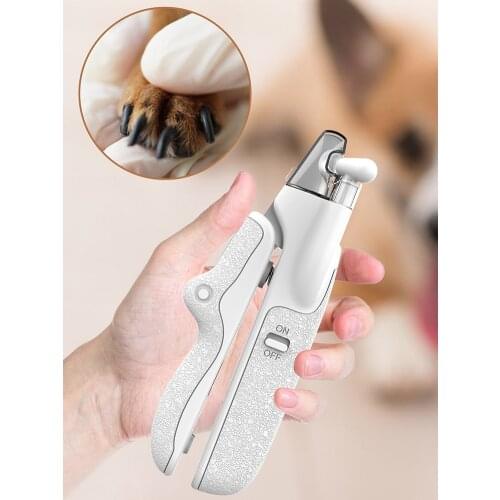 Professional Pet Nail Trimmers Clippers Pet Dog Cat Nail Toe Claw Clippers Scissor LED Light Nail Trimmer For Pet Dog Cat