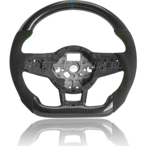 Carbon Fiber and Alcanrata Leather Steering Wheel For Volkswagen Golf MK7 GTI R