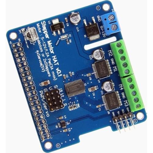New Stepper Motor HAT Stepper Motor/Servo/Motor Driver IR Extension Board for Raspberry Pi 3 B+ 2B