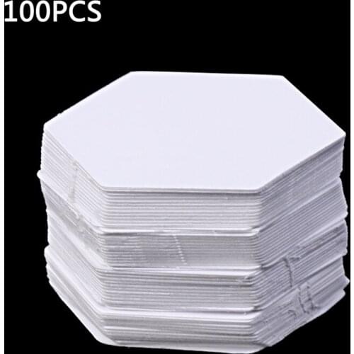 100Pcs Hexagon Templates for Patchwork Paper Quilting Sewing Craft DIY Six Sizes