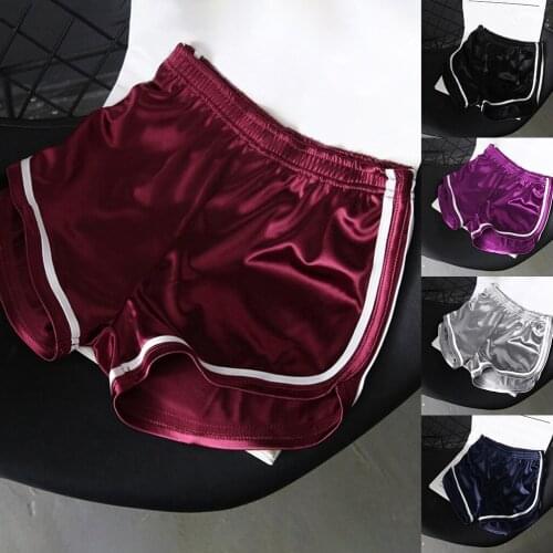 Satin Smooth Slim High waisted Elastic Shorts Summer Beach Casual Club Party Waist wild Shorts Street Wear Basic Slim Short