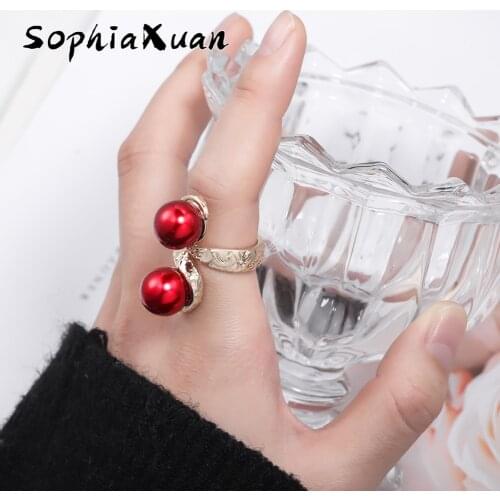 SophiaXuan New Design Hawaiian Rings Polynesian Alloy Jewelry Finger Ring Fashion Colorful Pearl Rings 2021 Trend for Women Gift