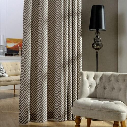 Geometry Printed Modern Simplicity Curtains for Living Room Kids Curtain Window For Bedroom Kitchen Finished Drape Door