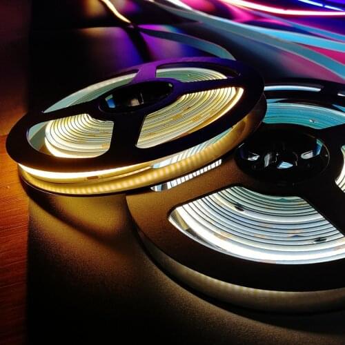 COB LED Strip Light High Density No Spot Flexible FOB COB LED Strip 24V 512 leds/m for TV Background Car Decor 3000K 4000K 6000K