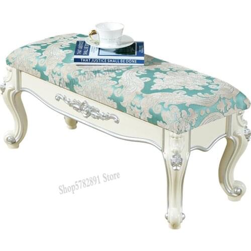 Shoe Change Stool European-style Simple Door-to-door Wear Shoe Stool Home Fabric Sofa Stool Low Stool Bedroom Foot Stool Bed End