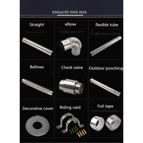 Thick stainless steel exhaust pipe gas 6cm strong exhaust pipe gas water heater long pipe expansion fittings