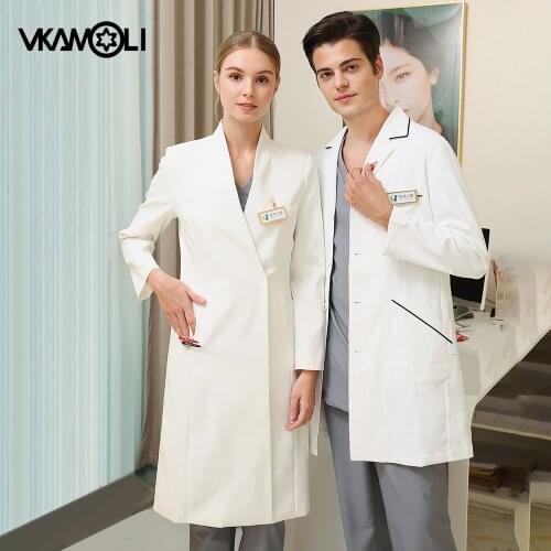 High quality long sleeve laboratory coat beauty salonsclothes Women scrub Coat Robes working uniform