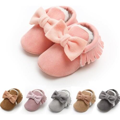 1 Pcs Baby Girls Shoes First Walkers Newborn Baby Moccasins Soft Boy Girl Fringe Soft Soled Non-slip Footwear Shoes
