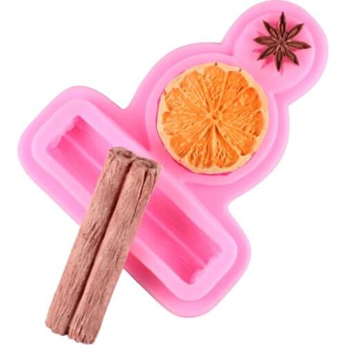 1PCs Silicone Star Anise Lemon Tangerine Peel Molds Kitchen Accessaries Fondant Cake Mould Chocolate Tool Wedding Decor Baking