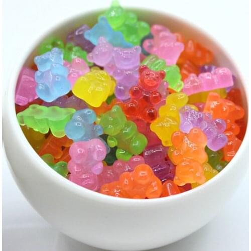 10Pcs Simulated Bear Candy Polymer Clay Toy For Children Charms Modeling Clay DIY Kit Accessories Kids Plasticin Gift