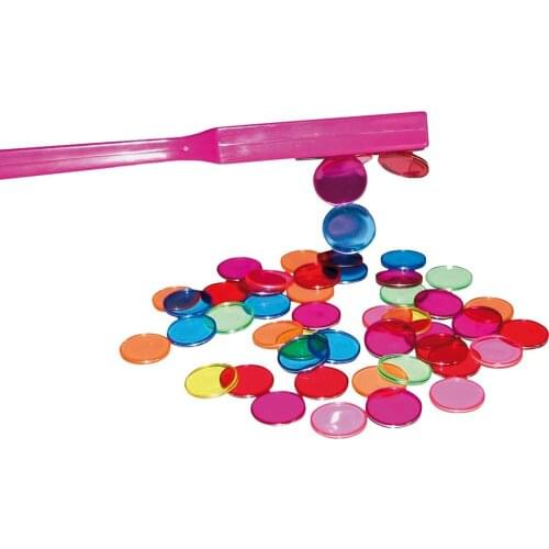 101pcs/set Magnetic Stick Wand with Chips Set Early Learning Toy Counting Chip With Metal Loop Toy for Children