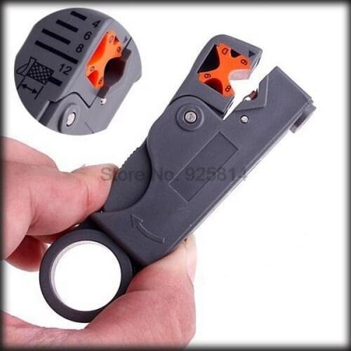 By dhl or ems 200 pieces MultiFunction Coaxial Cable Stripper/Cutter Tool Rotary Coax Stripper for RG59/6/58 Network Tool