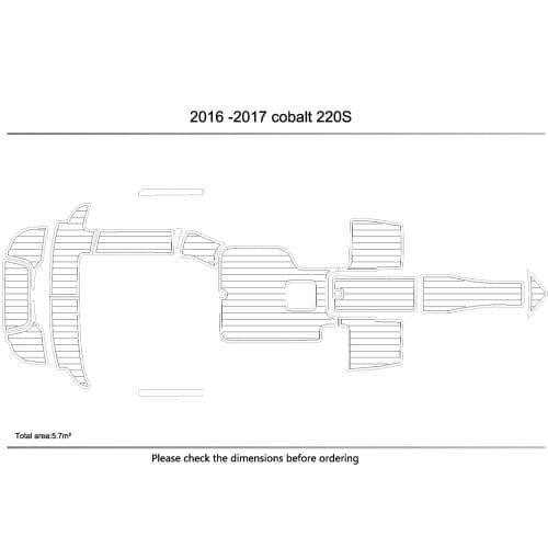 2016-2017 cobalt 220S cockpit swimming platform 6mm mat EVA teak floor carpet