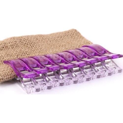 24 Jumbo Wonder Clips for Craft Sewing Fabric Clamps Quilting Binding Purpl