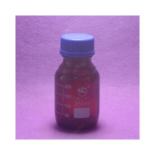 250mL Amber Brown Reagent Bottle with Cap Autoclavable, Heavy Wall,lab Glassware