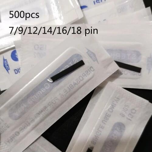 500Pcs Extremely Thin 0.18MM 12 Nano Blades Microblading Needles Permanent Makeup Eyebrow Tattoo 3D Embroidery Eye Nanoneedles