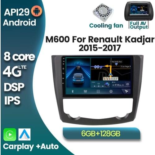 Built in Carplay+Auto 7862 Android 10 6+128G 4GLTE Car Stereo Multimedia Player for Renault Kadjar 2015 2016 2017 GPS Navi WIFI