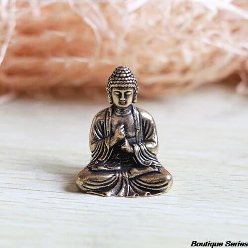 Pure Copper Buddha Statue Home Decoration Shakyamuni Buddha Decoration Miniature Buddha Statue Decoration