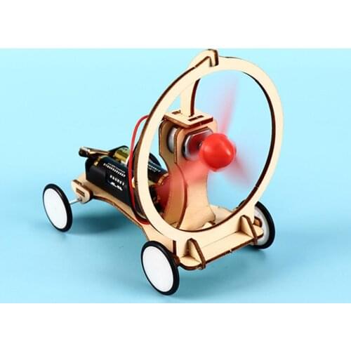 Students Kids DIY Electric Wind Car Model Physical Experiments Technology Toys Self-enhancement in Entertainment Novelty