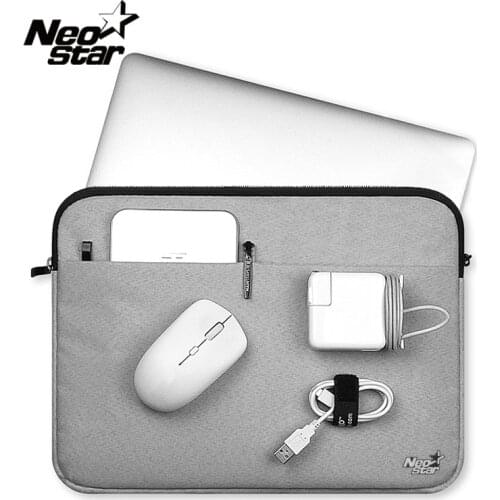 Canvas Sleeve Laptop Bag For Macbook Air 11 12 13 15 Inch Zipper Case For Mac For Lenovo Notebook Mouse Tablet Carry Pouch Cover