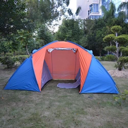 Quality 4-6 Person Large Tent Waterproof Double Layer Summer Tent Outdoor Camping Hiking Fishing Hunting Familiy Party Tent