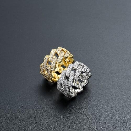 Brass Ring Micro Pave with AAA CZ Bling Bling Hip Hop Jewelry R027