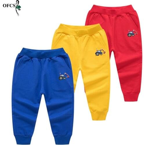 Hot Childrens Trousers In Spring Girl 100%Cotton Elastic Waist Fashion Sports Pants Kids Jogging Enfant Leggings NEW SIZE80-150