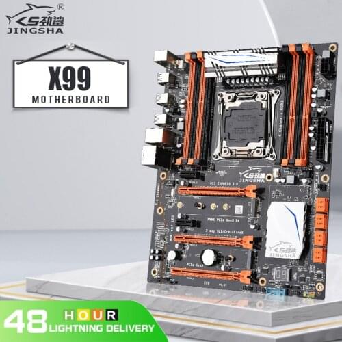 JINGSHA X99 Motherboard LGA 2011-V3 CPU 8*DDR3 DIMM 8* SATA3.0 Up to 256GB NVME M.2*M.2 WIFI