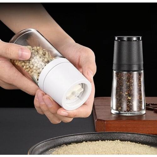 Pepper Grinder 2 in 1 Stainless Steel Manual Salt and Pepper Mill Grinder Spice Shakers Kitchen Tools Accessories for Cooking