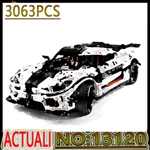 MK13120 Car 23002 Compatible MOC-4789 Koenigsegg One Super Car Model Building Blocks Bricks Kids Birthday Christmas Toys GIft